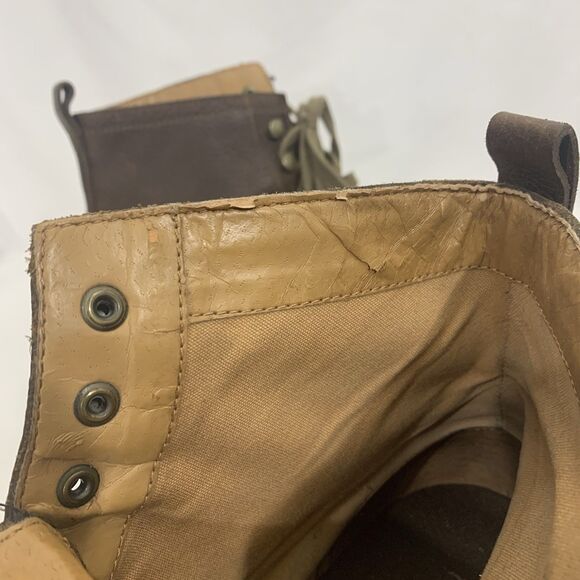 Fossil Pebbled Brown Leather Ankle Lace Up Boots Men Size 11M - Picture 16 of 16